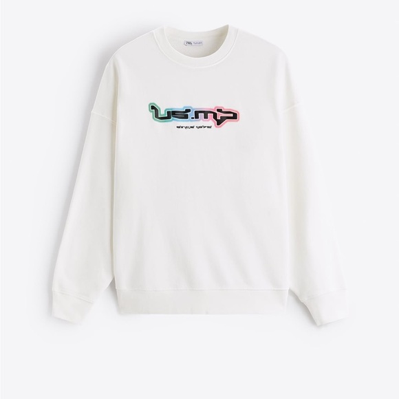 Zara Graphic Sweatshirt Men’s Size Medium NWT - Picture 1 of 7